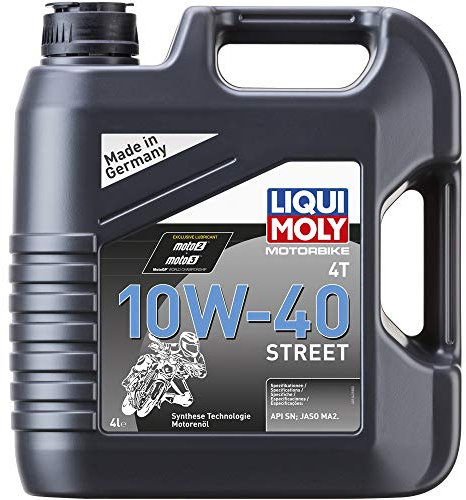 LIQUI MOLY Motorbike 4T 10W-40 Street | 4 L | Motorrad 4-Takt-Öl | Art.-Nr.: 1243, Schwarz