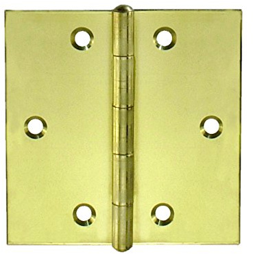 Connex Scharniere 80 x 80 mm, Messing, kantig, 2 Stück, DY200614 gelb