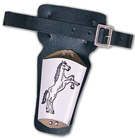 KarnevalsTeufel Revolvergürtel ca. 90 cm, sortierte Modelle, Karneval, Accessoire, Cowboy, Sheriff (schwarz/weiß)