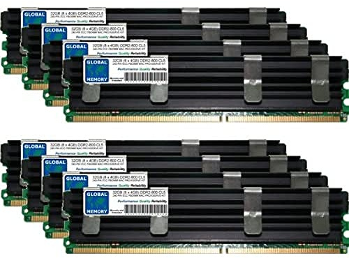 32GB (8 x 4GB) DDR2 800MHz PC2-6400 240-PIN ECC Fully BUFFERED (FBDIMM) Memoria RAM Kit para Mac Pro (PRINCIPIOS DE 2008)