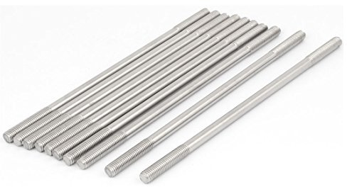 Sourcingmap M8 x 200 mm Tight Verstellbare Schubstange doppelt Ende Gewinde Ohrstecker Schraube 100