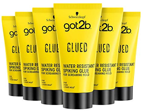 Schwarzkopf got2b Glued Spiking Glue Hair Gel, Water Resistant, Strong Hold for Up to 72 Hours, 150 ml - Pack of 6