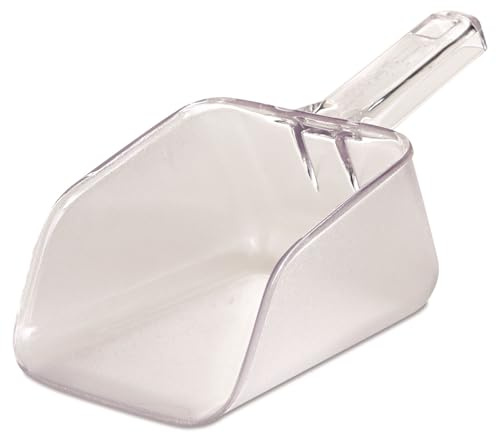 Rubbermaid Commercial Products Bouncer Ice Scoop 32 Ounce Clear for Ingredient Bins or Freezer Small Plastic