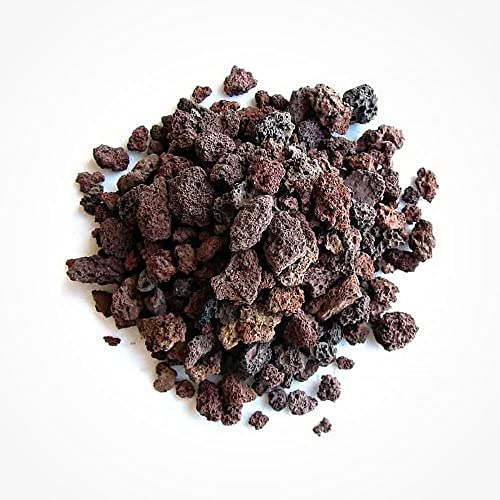 SubstrateSource Crushed Aquarium Lava Gravel, Rock - Porous Stone for Natural Planet Fish Tank Decorations and Decor (2 Pounds, Natural Red)