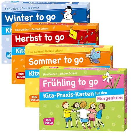 Kita-Praxis-Kartenset für den Morgenkreis: Frühling, Sommer, Herbst und Winter to go (Don Bosco Kita-Praxis-Karten)
