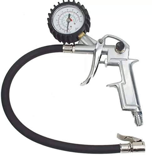 Brüder Mannesmann Reifendruckmesser analog, präzise Druckmessung für Auto, Motorrad, Fahrrad und Lkw, Schrader-Ventil-Anschluss, kompatibel mit Druckluftschnellkupplung | M 1543