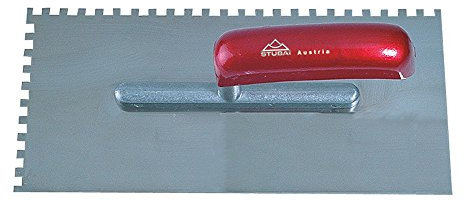 Stubai Glättekelle mit Zahnung, gebogen Heft 6 mm, 433431