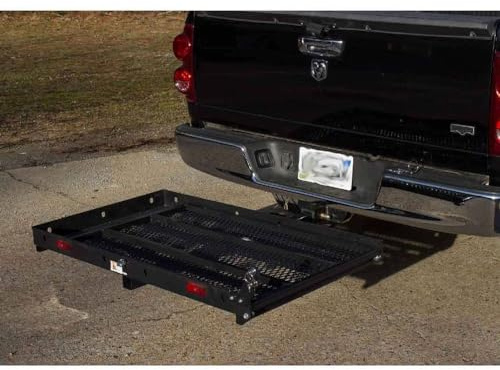 Titan Ramps Wheelchair Scooter Carrier for Car Truck SUV, 2 Hitch, Long Folding Ramp, 400 lb Capacity, 46.5 x 28 Cargo Carrier for Vehicles