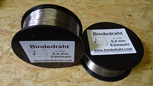 Edelstahldraht 0,4mm rostfrei V2A 0,40mm x 910m 1.4301