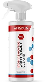 Gtechniq W6 Iron and General Fallout Remover for Cars, Brake Dust Degreaser and Cleaner for Wheels, Rims and Paintwork, Safe on Coatings, 500ml