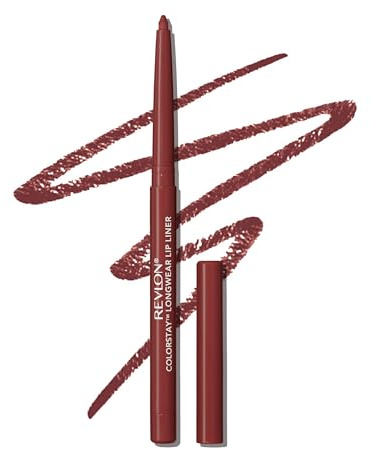 REVLON Colorstay Lip Liner Makeup with Built-In Sharpener, Longwear Rich Colors, Smooth Application, 640 Raisin, 0.01 oz