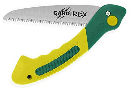 GARDI REX Seghetto per potatura Pieghevole | Seghetto Pieghevole per Rami e arbusti | Segaccio per potatura a Doppia Lama | Seghetto per Legno | Sega potatura