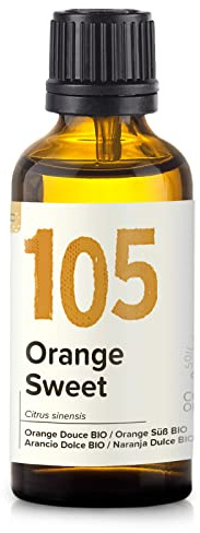 Naissance Olio Essenziale di Arancio Dolce Biologico (No. 105) 50ml - 100% Puro, Certificato Biologico, Spremuto a Freddo, Cruelty Free, Vegano e Non Diluito - Uso in Aromaterapia
