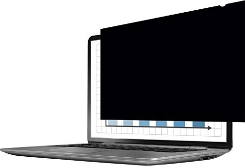 Fellowes Filtro de Privacidad PrivaScreen™, Protector de Pantalla antirreflejos para portátil de 15,6 (16:9) 345 x 194 mm, fácil colocación y extracción con pestañas Adhesivas Quick Reveal Tabs™