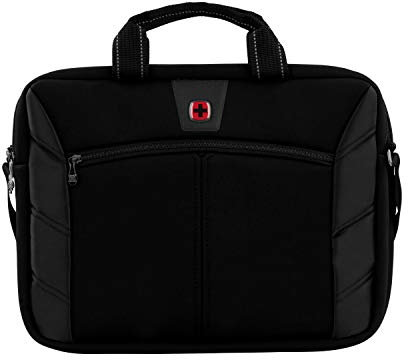 WENGER Sherpa Laptoptasche zum Umhängen, Notebook bis 16 Zoll, Aktentasche, 8 l, Damen Herren, Büro Business Uni Reisen, Schwarz, 600653