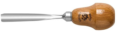 KIRSCHEN Werkzeuge 5610004 | Kerbschnitzbeitel mit Birnenheft Stich 10, gerade & tiefer Höhlung - 4mm