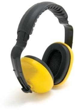 2 x Pairs Baratec Yellow Cushioned And Adjustable Headband Ear Defenders Ear Muffs - SNR 25 db