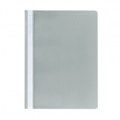 25 Schnellhefter A4 nter Vorderdeckel Kunststoff PP Sichthefter Schul & Office Hefter verschidene Farben zur Auswahl (25 er Pack, grau)