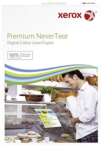 Xerox Premium NeverTear Kunststoffpapier 003R92339 - A4 210 x 297 mm, 172 g/m² - Spezialpapier für Laserdrucker und Kopierer - 100 Blatt - Pastellgelb