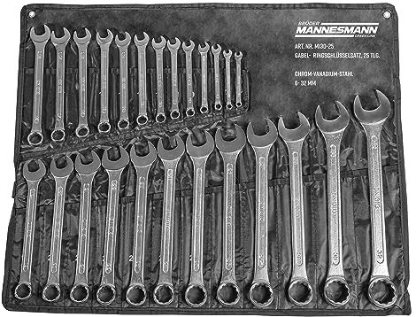 Mannesmann M 130-25 - Juego de llaves combinadas (25 unidades, 7-32 mm)