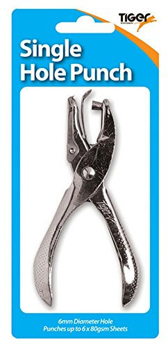 Tiger 6mm single hole metal paper punch x 1