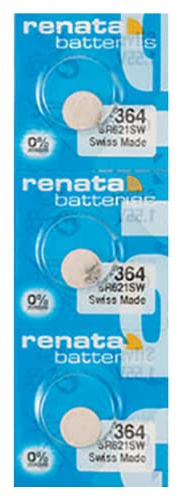 Renata 364 SR621SW Schweizer Uhrenbatterie, 1,55 V, 3 Stück