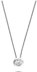 JETTE Damen-Kette 925er Silber rhodiniert 1 Zirkonia