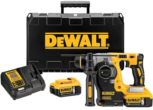 DEWALT DCH273P2 20V Max Brushless SDS Rotary Hammer with 5 Ah Batteries