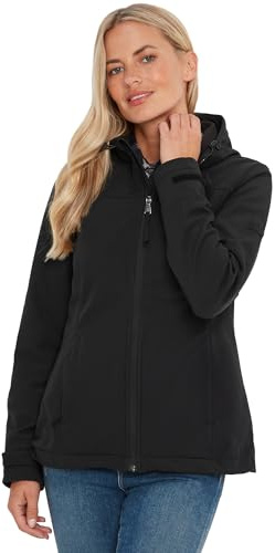 TOG24 Keld Lightweight Womens Softshell Jacket, Windproof, Showerproof Zip Up Outdoor Jacket with Hood