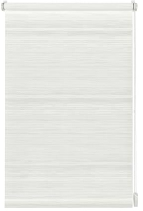 Gardinia Rollo mit dezenten Streifen zum Klemmen oder Kleben, Tageslicht-Rollo, Blickdicht, Alle Montage-Teile inklusive, EASYFIX Rollo Dekor, Weiß, 120 x 150 cm (BxH)