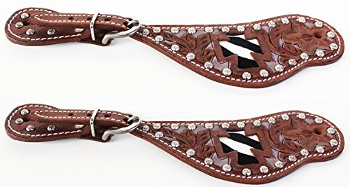 Challenger Horse Western Riding Cowboy Boots Leather Spur Straps Tack 7433