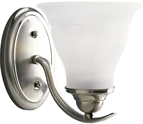 Progress Lighting P3190-09 1-Light Bath Bracket, Brushed Nickel