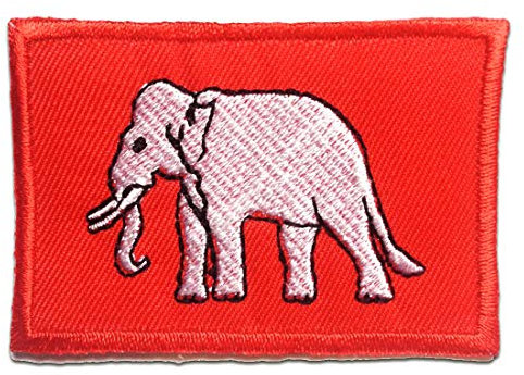 Catch the Patch Elefant - (Größe: 7,2 x 5 cm) – Aufbügler & Applikationen in verschiedenen Größen – Ideal für Kleidung, Schulranzen, Jeans & Rucksäcke