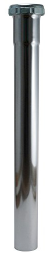 Plumb Pak PP20226 Extension Tube, 1-1/4 in Dia X 12 in L, Slip Joint, 22 Ga, Chrome Plated, Brass