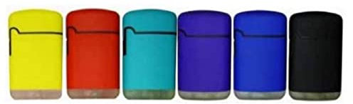 ACCENDINO EASY TORCH TURBO ANTIVENTO A GAS RICARICABILE GOMMATO VARI COLORI