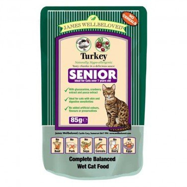 James Wellbeloved Senior Cat Turkey Pouches 12 x 85g