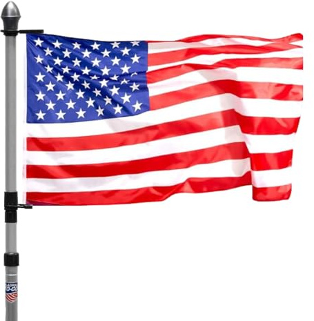 Flagpole-To-Go Portable Flagpole, silver, 8' 8