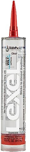 Sashco 13010 10.5oz Sashco Sealants Clear Lexel Adhesive Caulk, 10.5-Ounce
