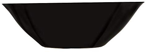 Dajar Ensaladera Carine Black de 27 cm y cristal, color negro, 27 cm