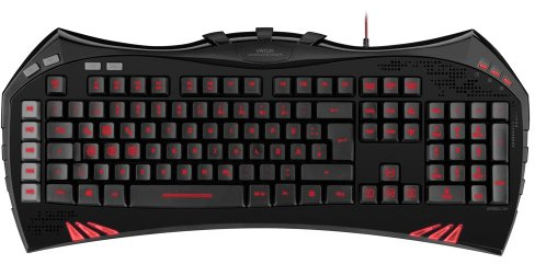 Speedlink VIRTIUS Advanced Gaming Keyboard - Gamer Tastatur für PC / Computer, 10-Tasten-Rollover-Technik, 84 Tasten konfigurierbar, schwarz