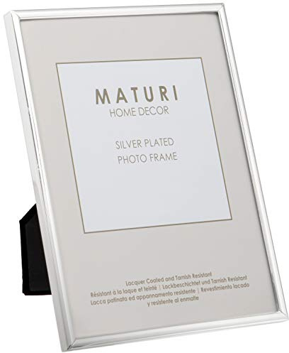 Maturi Marco de fotos plateado - Borde fino 9 x 13 cm