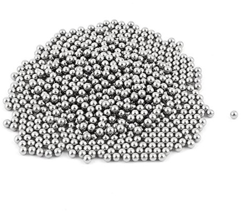sourcing map Lager Stahlkugeln Silber 750 Stück Für Fahrrad 4mm | Durchmesser 4mm, Härtegrad 61-66, Gesamtgewicht 199g, Zuverlässiger Ersatz Für Fahrradteile