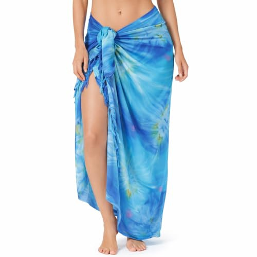 INGEAR Sarong Bathing Suit Cover Up for Women – Long Pareo Beach Wraps, Swimsuit Coverup Skirt, Stylish Bikini Cover Up