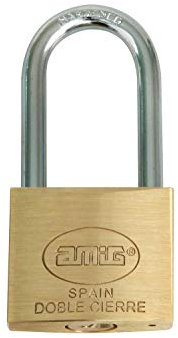 Amig 004724 Cadenas Laiton 30/30 mm avec clés identiques arc long