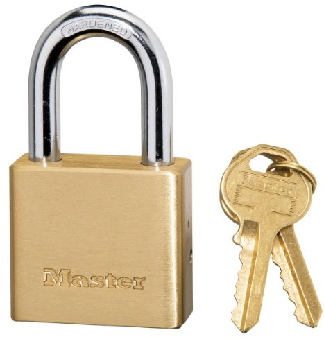 Master Lock 575DPF cadenas, 3,8 cm de large, laiton massif