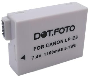 Dot.Foto LP-E8 Premium 7.4v / 1100mAh Rechargeable Battery for Canon EOS 550D, 600D, 650D, 700D