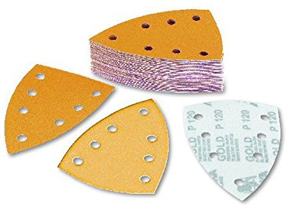 Mirka Gold 7-fach gelochte Delta-Scheiben GRIP P120 Ø 152 mm (50 Stk.)