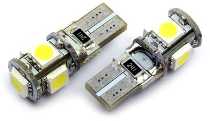 inion® 5er xeno con Power SMD LED luce di posizione, lampade led soffiten Pere W5 W T10, canbus, Xenon bianco ca. K 12 V