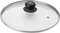 Ibili 970728 Stainless Steel Vented Silver & Black Glass Saucepan Cover Lid 28cm