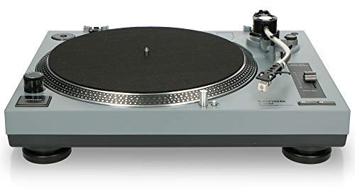 Lenco L-3808 Giradischi a trasmissione diretta con registrazione USB, Grigio opaco